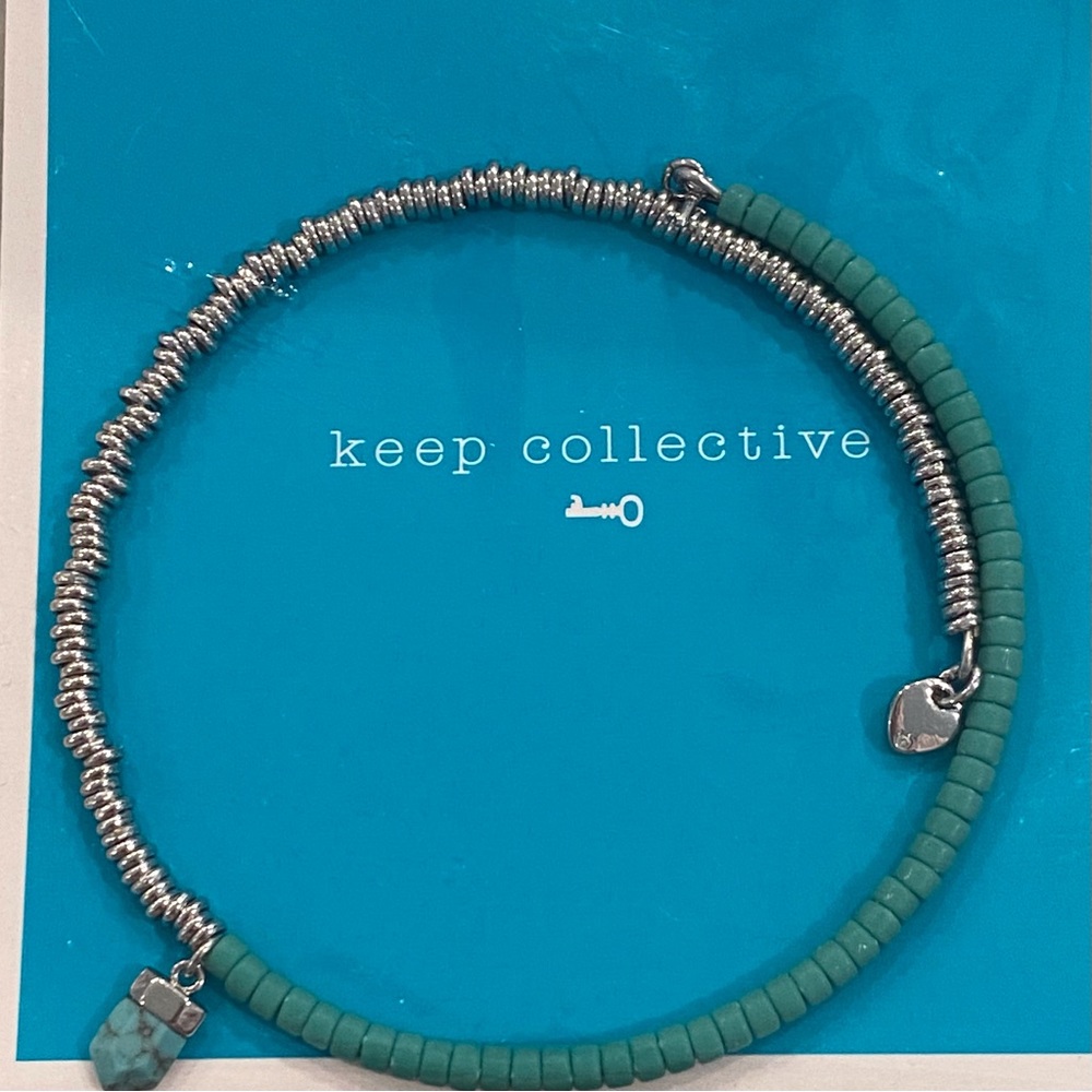 Friendship Beaded Wrap Bracelet- turquoise